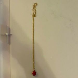 Kendra Scott Bronze Veined Red Pendant Necklace